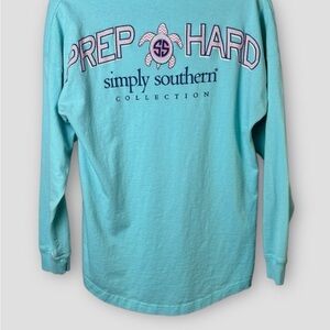 Simply Southern Kids Turquoise Long Sleeve Tee